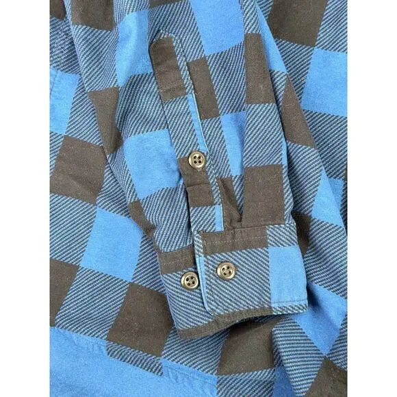 Filson Vintage Style Flannel Work Shirt | Dark Blue | Men's Sz L - Picture 5 of 7